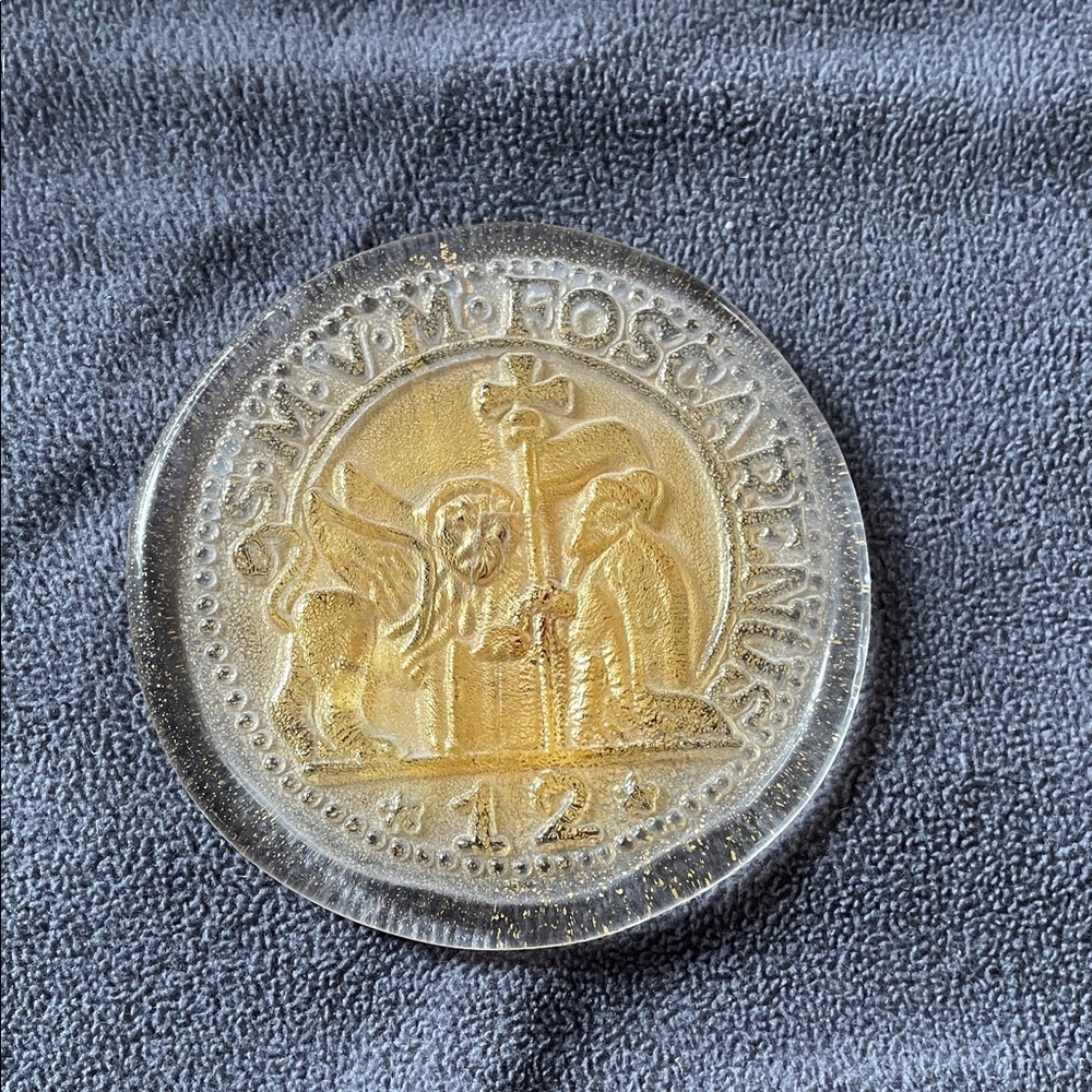 Gold and Silver Coin with Religious Motif